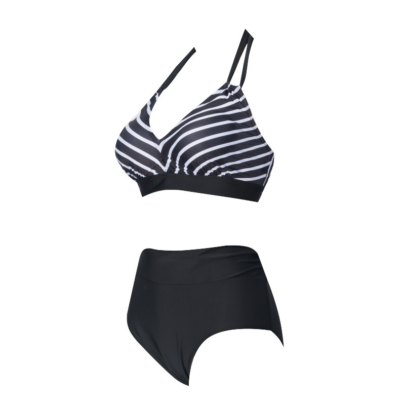 Tiered Layer Tie a Knot Front Top With Low waist Bikini swimsuit high cut