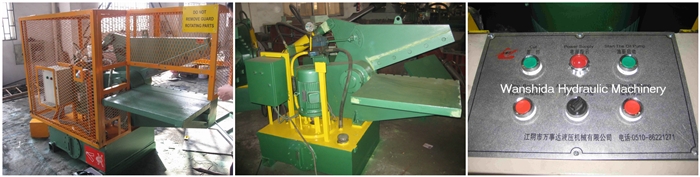 Scrap metal baler with hopper