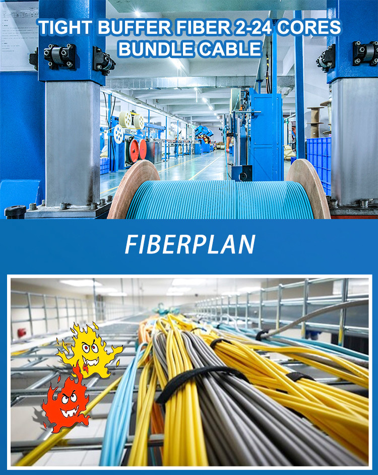 Flat Twin Duplex Simplex GJFJV Cable With PVC/LSZH Jacket For Easy Installation