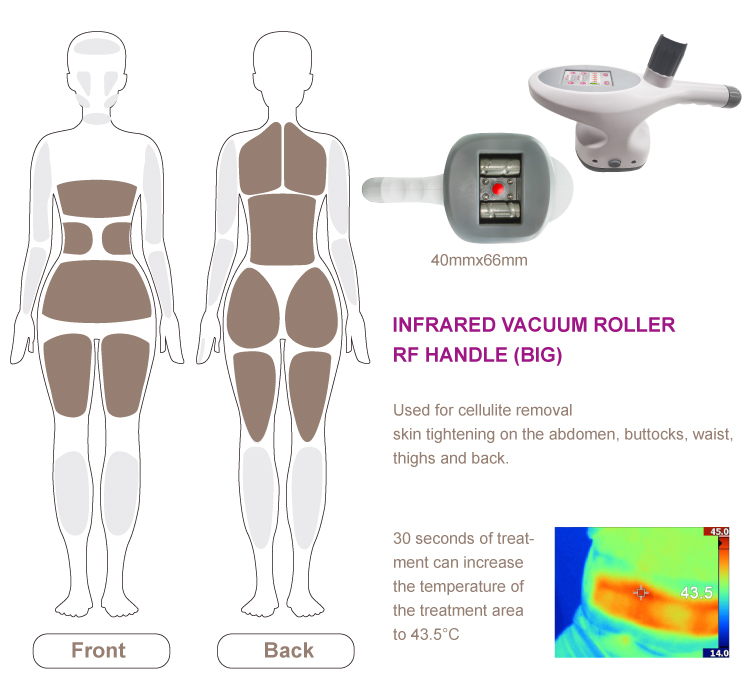 RF Slimming Machine 4 Roller Heads Cavitation Vacuum Body Massage