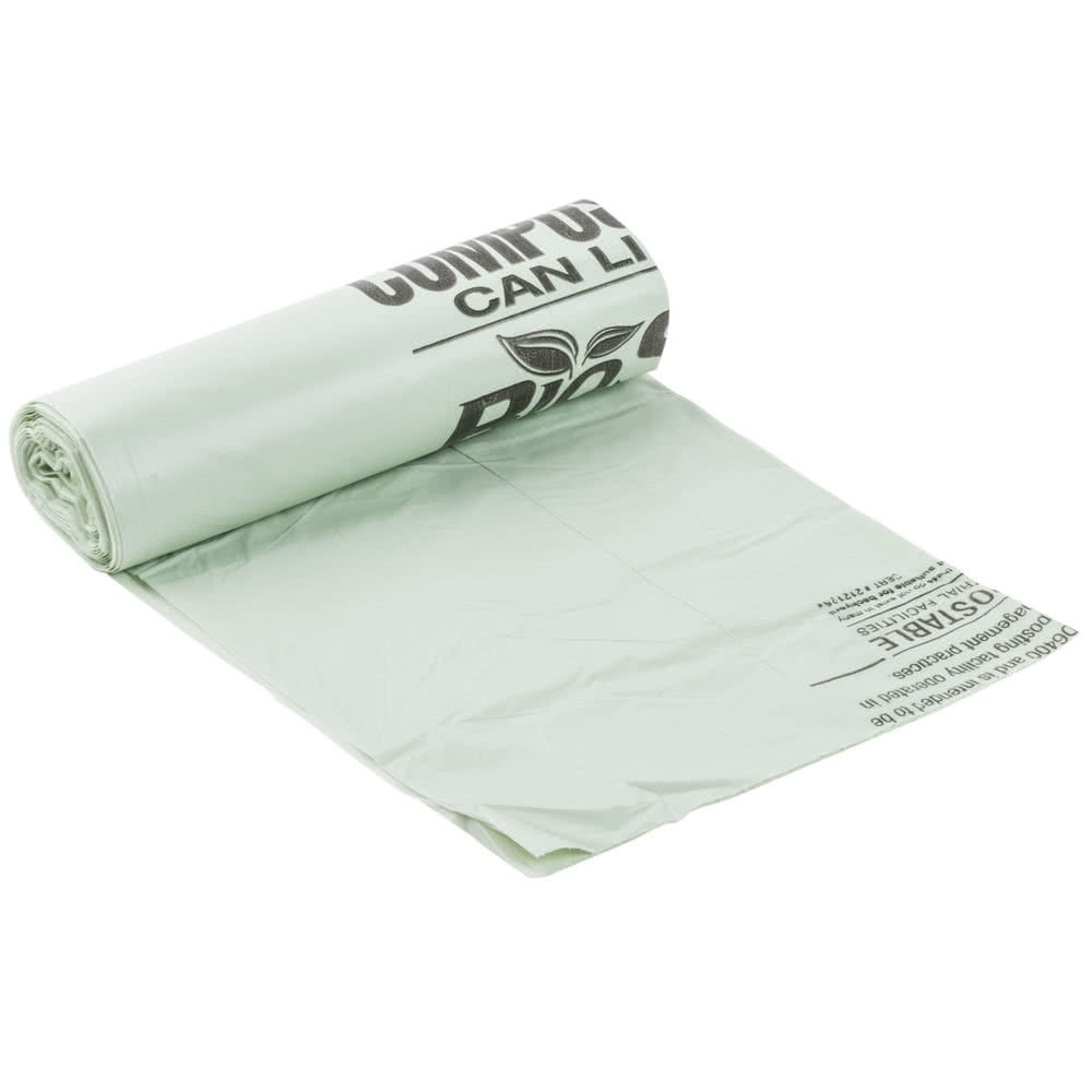 Compostable Plastic Garbage Bags Low Density Customized Size Gravure Printing