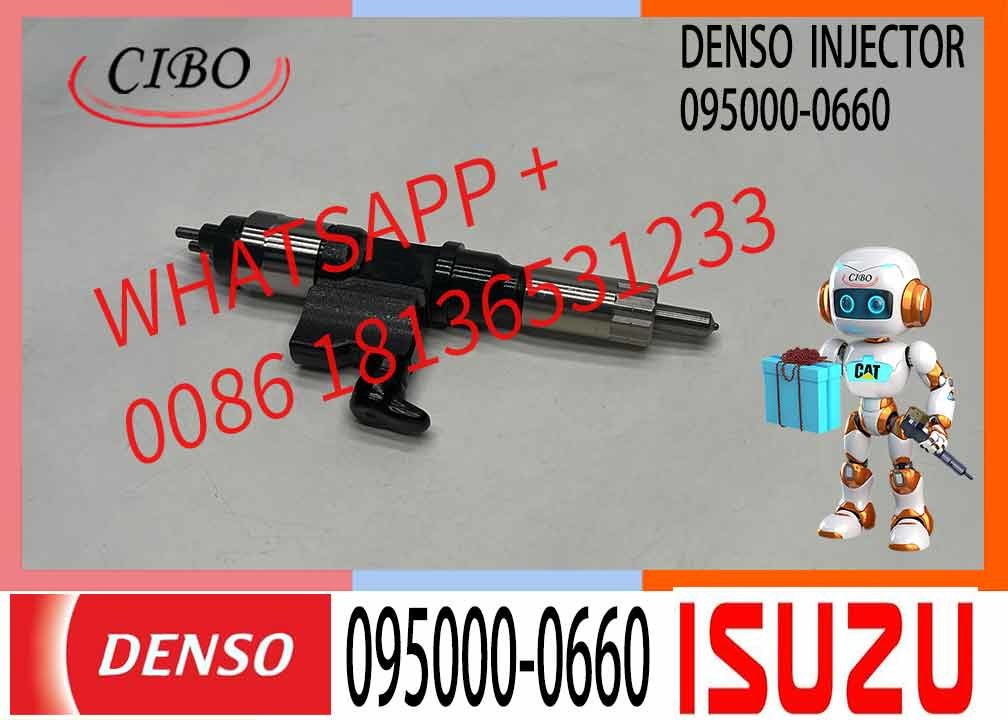 Fuel Injector 095000-0660 / 0950000660 / 8-98284393-0 for 2001-2007 Isuzu NPR NPR-HD 4HK1 4.8L 5.2L