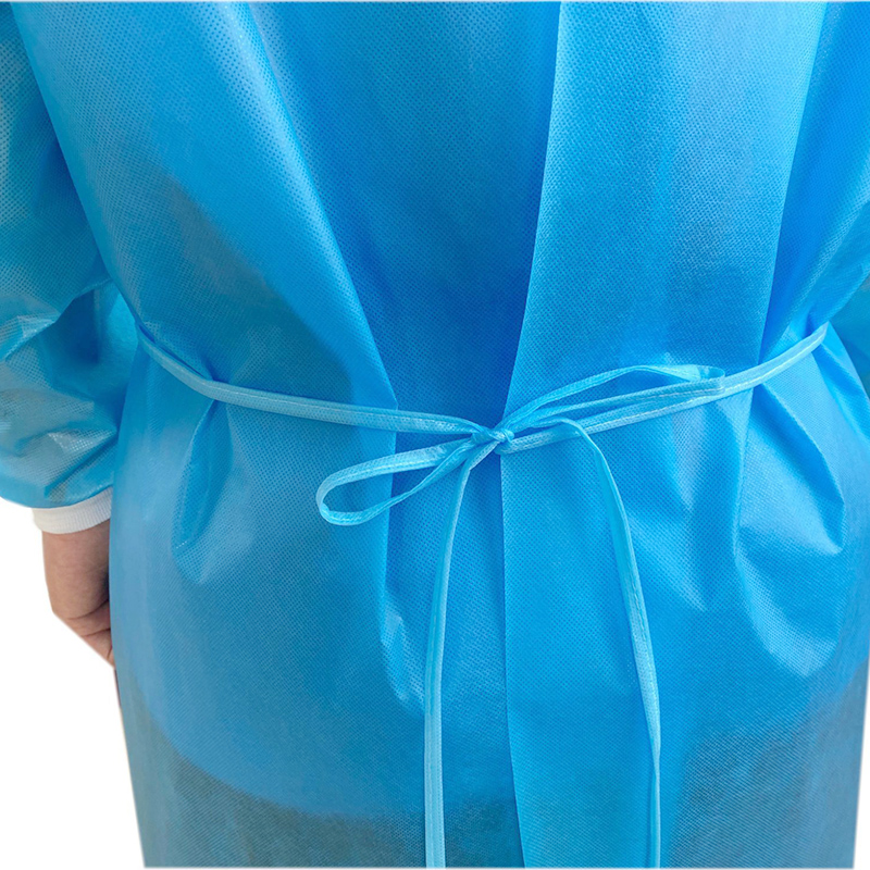 Non Woven Pp Pe Coated Yellow Disposable Surgical Gown For Doctors