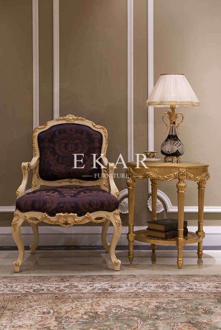 Livingroom Furniture Wood Carving Part Furniture Decorative Chairs Gilt Furniture