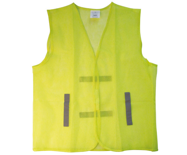 Economical 60 Gram Safety Vest Net Light Yellow Mesh Safety Vest