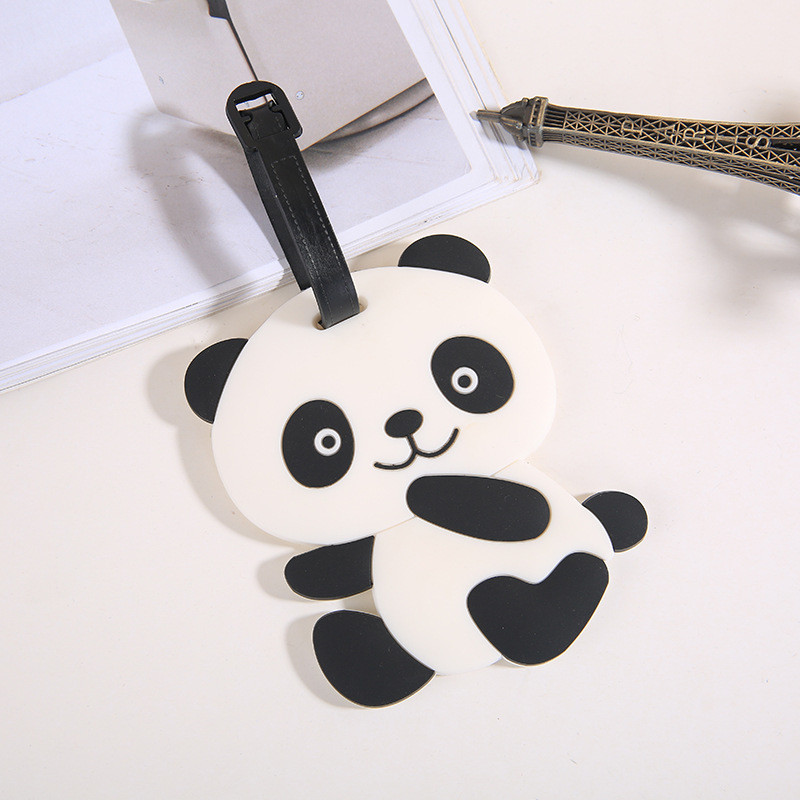 2-Pack Cute Silicone Luggage Tag With Name ID Card for Suitcases Non-Toxic Customized Welcome