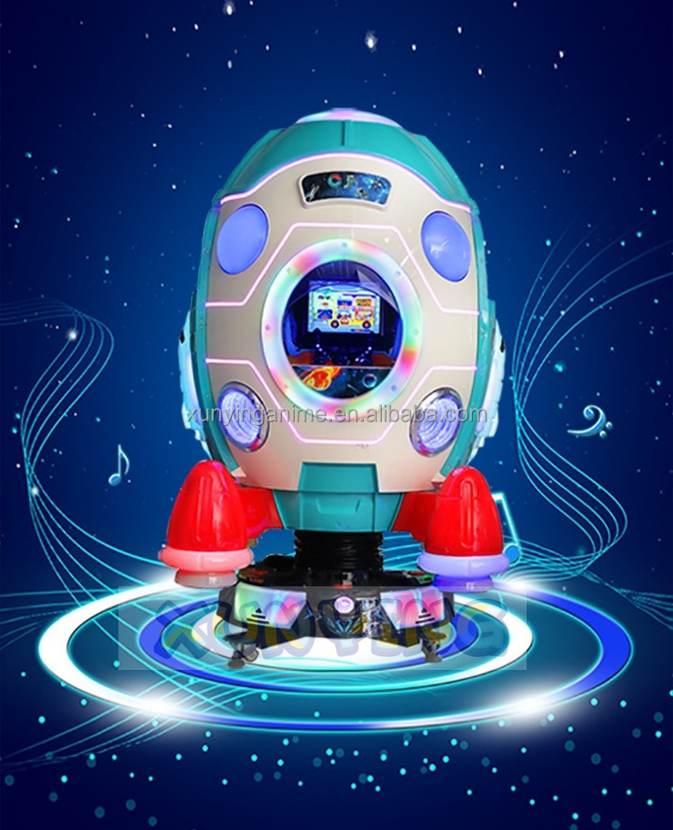 US PLUG Indoor Coin Operated Kiddie Ride MP5 Rocket Swing Car Game Machine for Amusement Game Center
