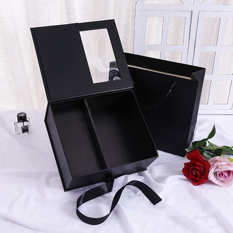 Book Shaped Valentine's Day Gift Bag Window Packaging New Year Decorations Box
