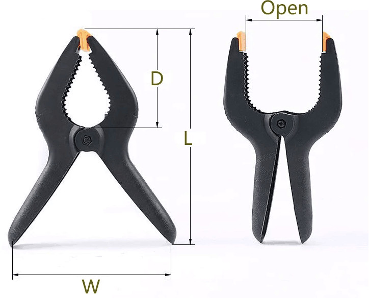 A Type High Strength Plastic Clip 1 Inch Nylon Spring Clamp 2" 4" 6" 9" Woodworking Tools