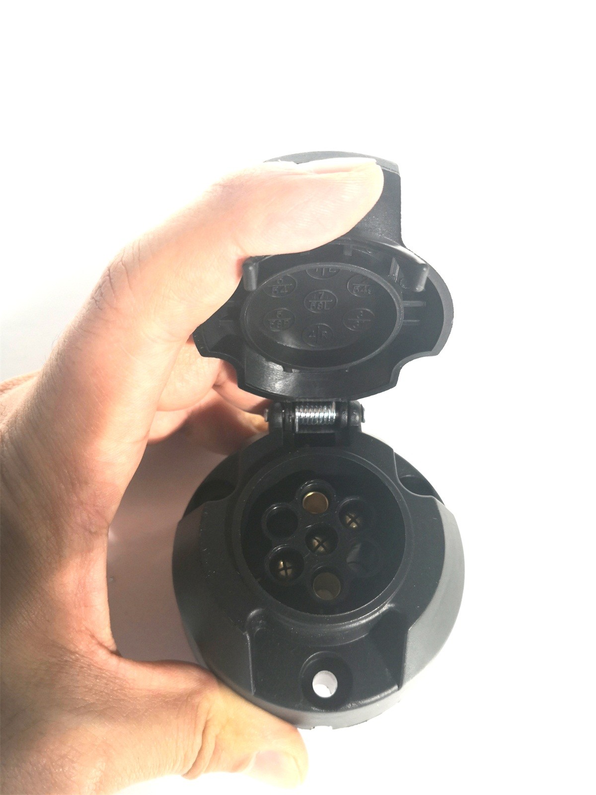Plastic Trailer Plug Socket Tractor Black Trailer Electrical Plug ISO1724