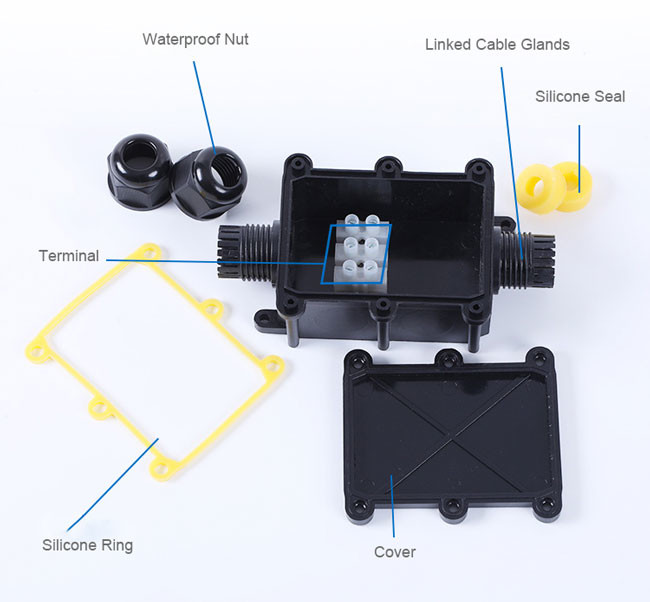 IP68 Outdoor Pool Light Accessories , Double - Way Swimming Pool Light Junction Box