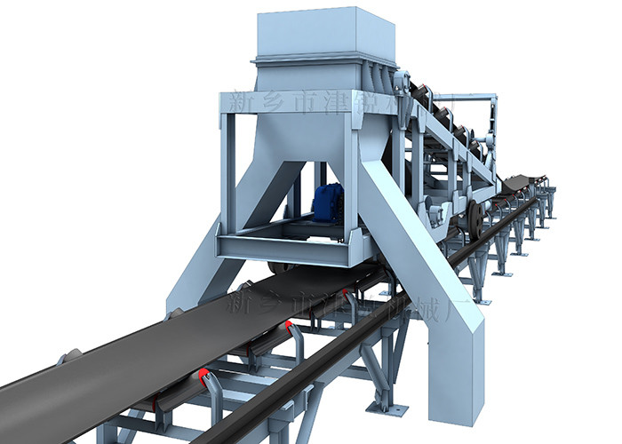 Unloading Trolley Walk On Rail Wheel 110V Grain Belt Conveyor