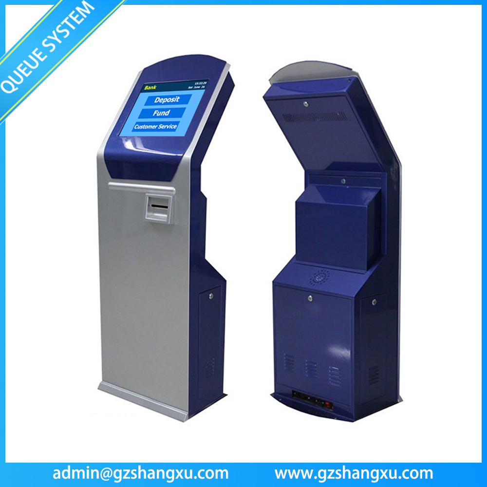 Automatic Bank Wireless Queue Management System Ticket Dispenser Kiosk Unit