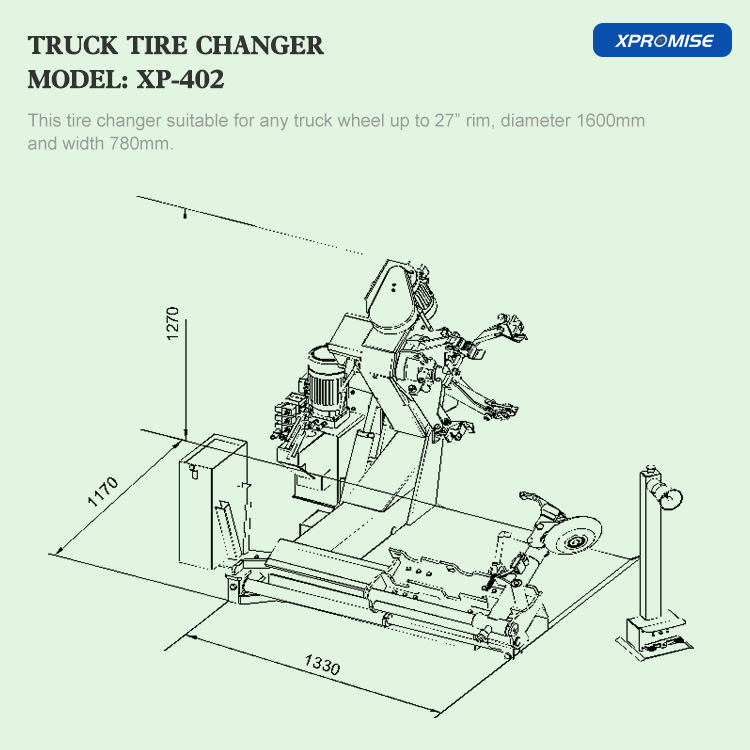 Truck Tire Changer Tire Changer 14" -27" Garage Equipment For All Kinds Of Vehicle Tires Used In The Job Shop