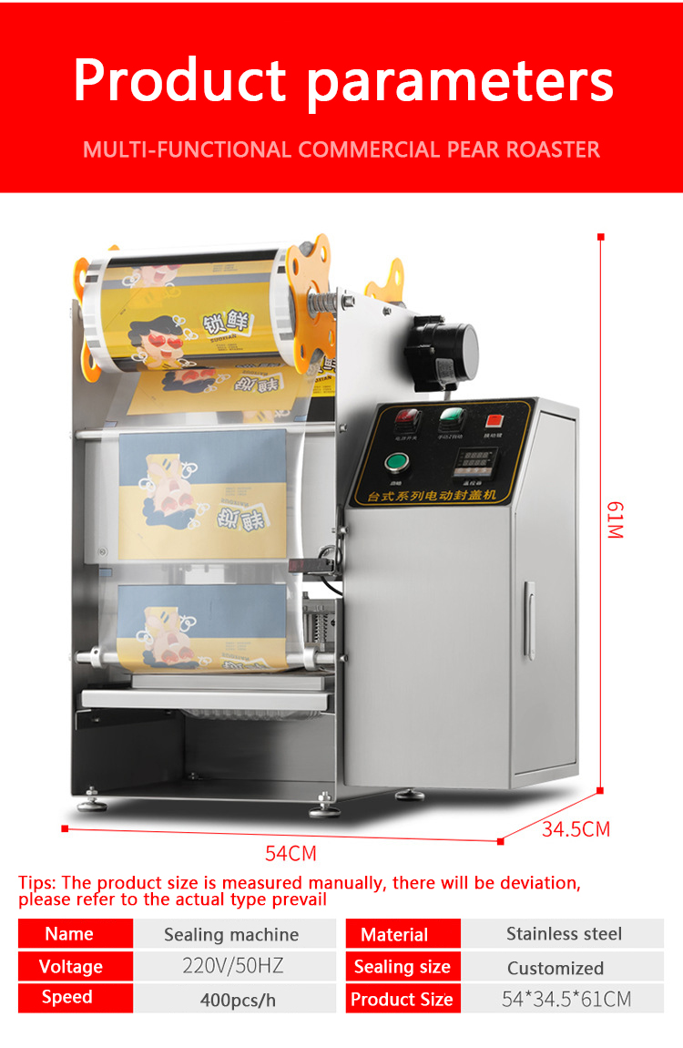304 stainless steel multifunctional sealing machine automatic Semi-auto Tray Container Sealing Machine