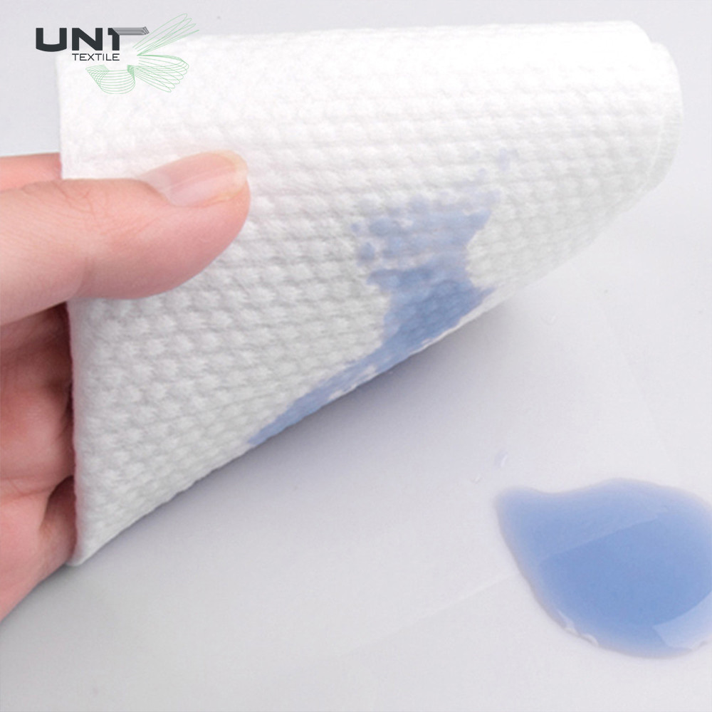 Embossed Biodegradable Spunlace Non Woven Nonwoven Fabric For Wet Wipes