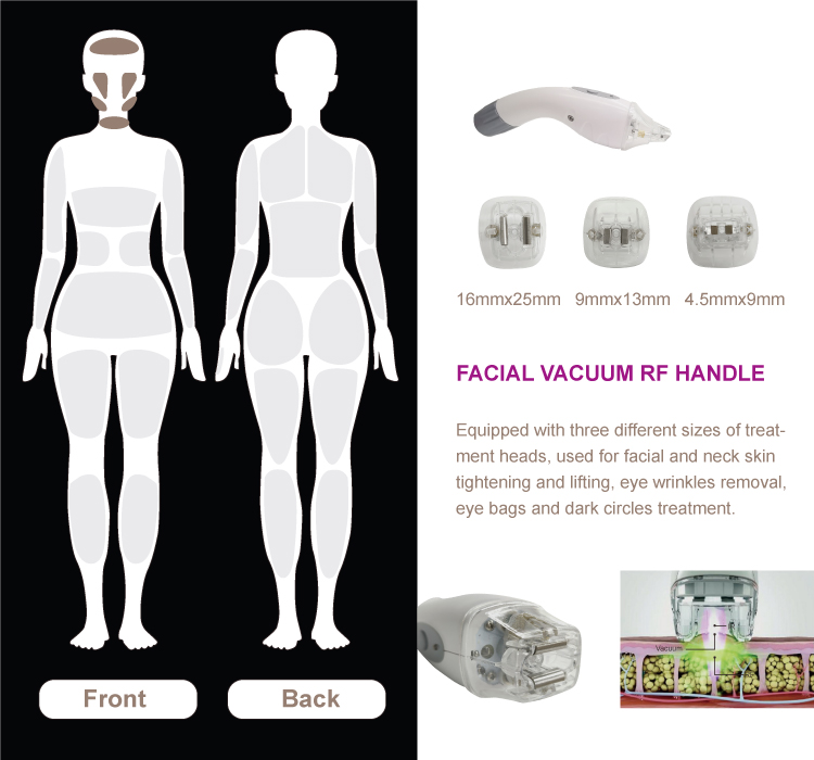RF Slimming Machine 4 Roller Heads Cavitation Vacuum Body Massage