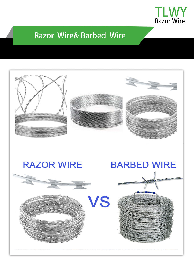 0.4mm-0.6mm PVC Coated Barbed Wire Anti Climb Heat Treated