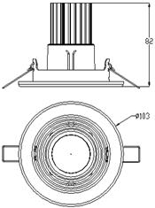 8W COB LED downlight