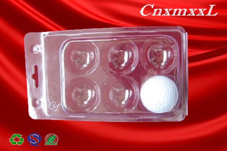 6pcs Golf Ball Transparent Plastic Blister Packaging Toy PVC Blister Tray