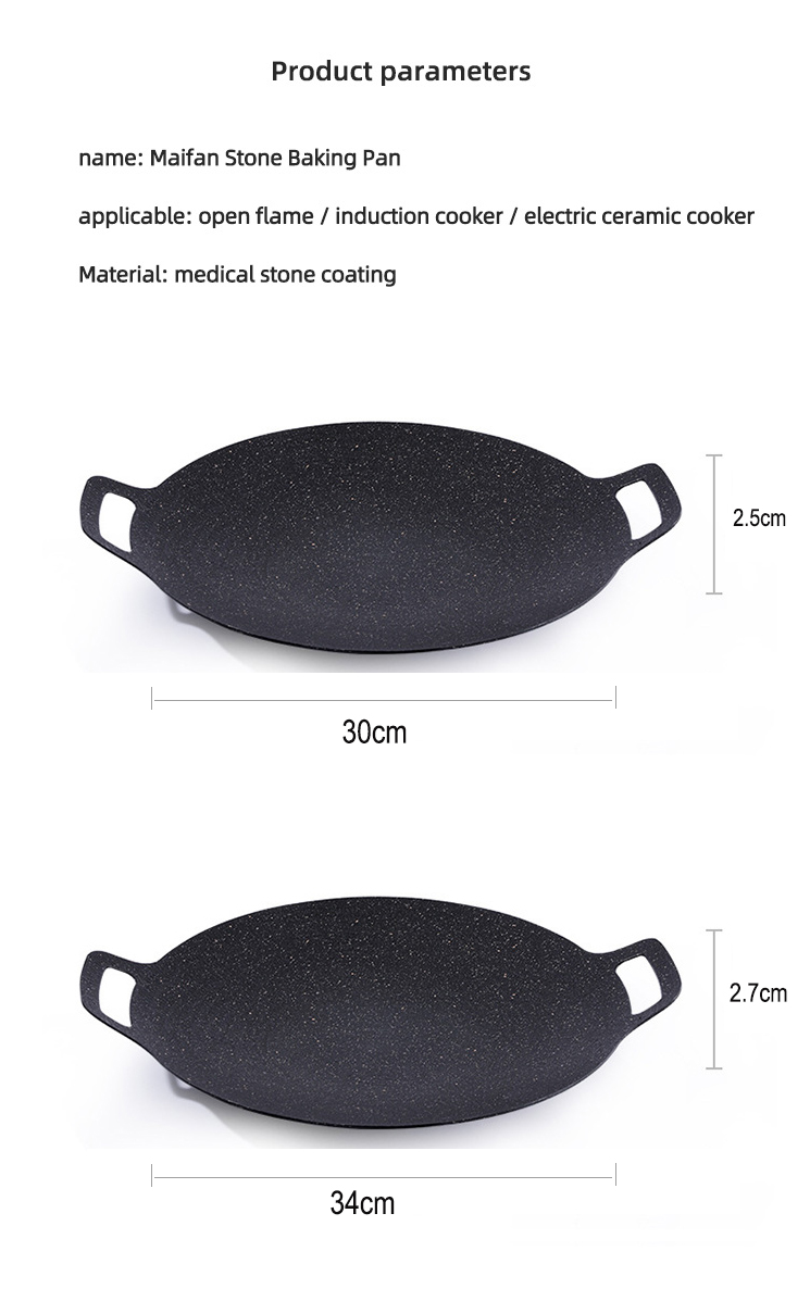 Non Stick Cast Iron Camping Round Frying Pan Pre Seaoned For Outdoor And Kitchen
