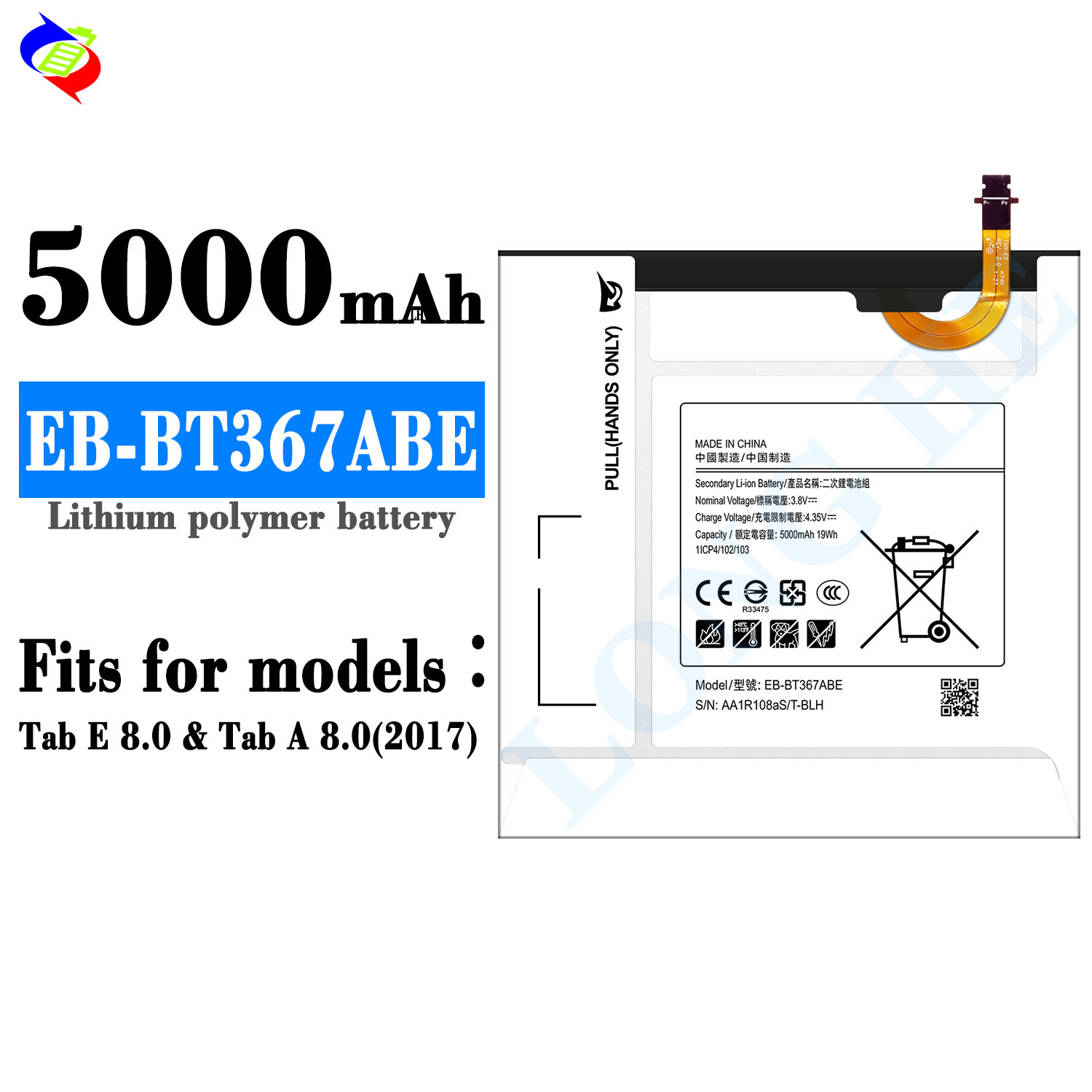 OEM Original 5000mah Replacement EB-BT367ABE battery for Samsung Galaxy Tab E 8.0 SM-T375 SM-T377 SM-T380 SM-T385
