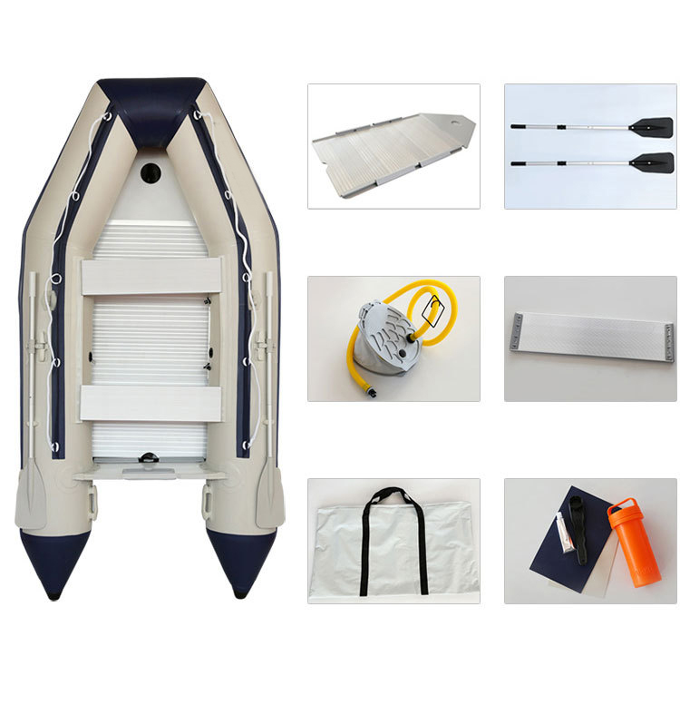 14.1 ft Inflatable Boat Inflatable Rescue & Dive Inflatable Raft Power Boat with outboard motor