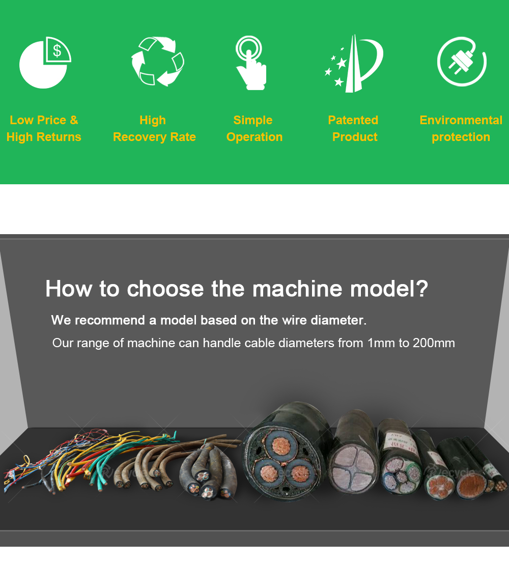Electric Copper Wire Peeling Stripping Machine for Scrap Cable Stripping 2023 Automatic