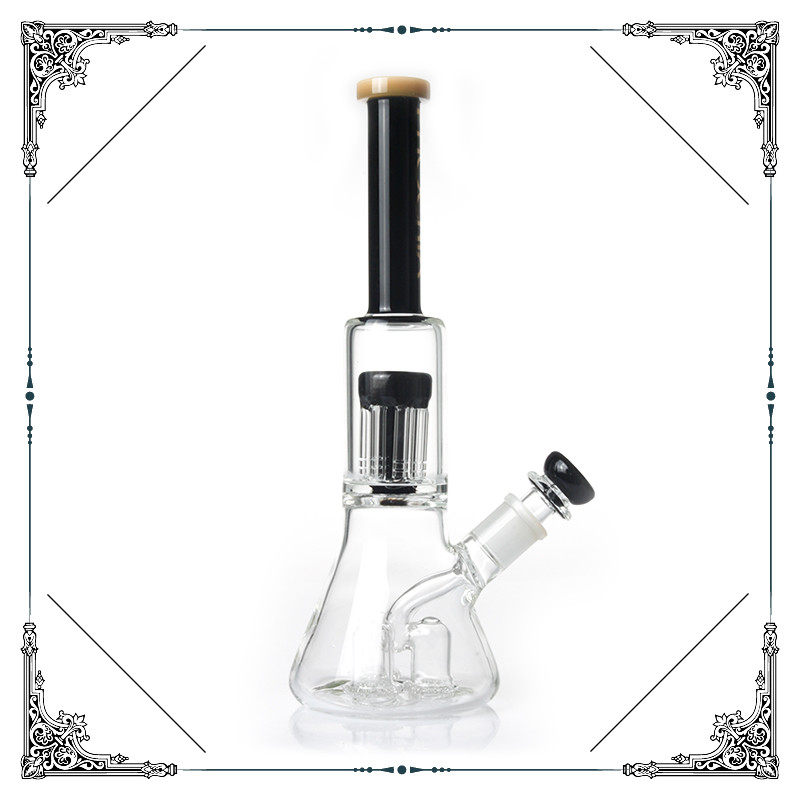 Three Showerhead Perc 8 Arms Tree Pecolator Bongs Glass Smoking Beaker Bong Water Pipe