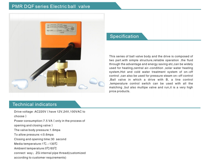 Brass Pneumatic 2 Way Control Valve , High Pressure Ball Valve For Air Conditioner