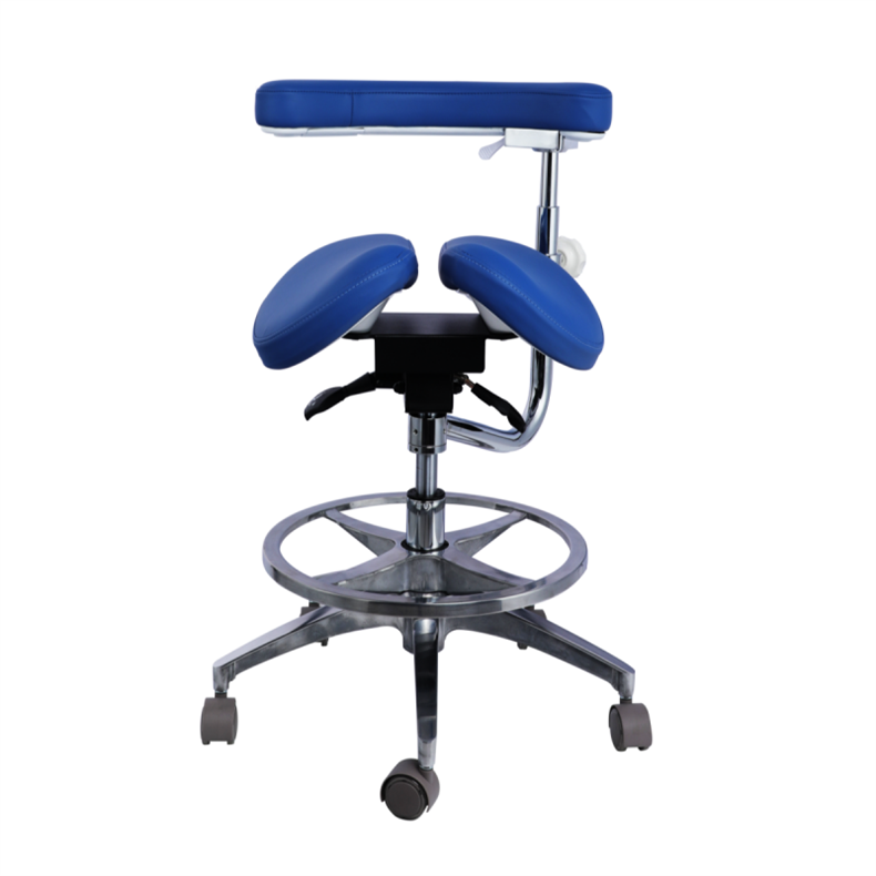 Luxury Design Dental Ajustable Assistant Chairs Micro Fiber Leather Dentist Saddle Stool