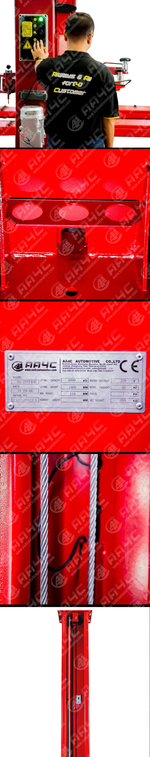 Hydraulic Twin Post Vehicle Lift 4T 8000lbs Double Car Hoist 240v