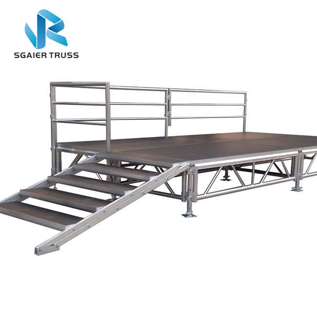 Adjustable Height Outdoor Concert Stage Non Slip Surface Aluminium Stage Deck Platform