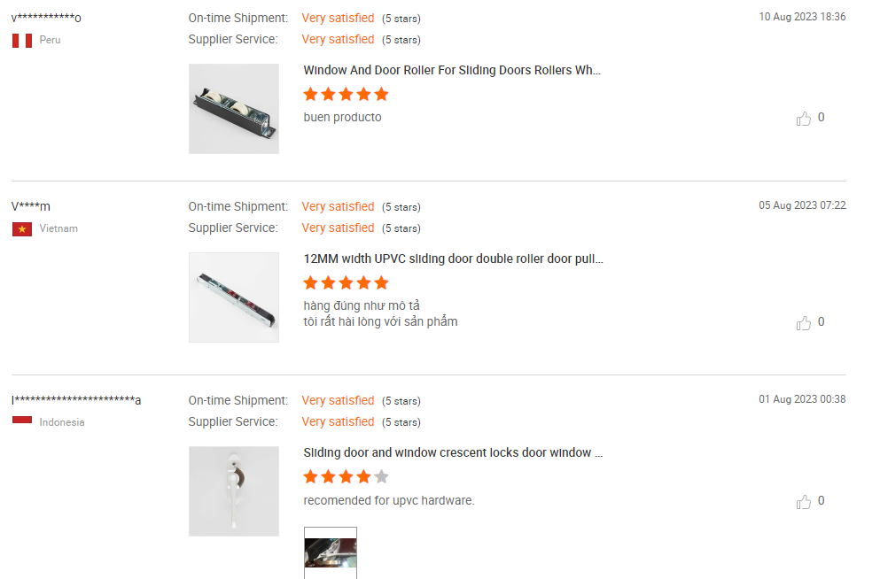 Aluminum Alloy Material Sliding Window Handle with Modern Black Color Crescent Design