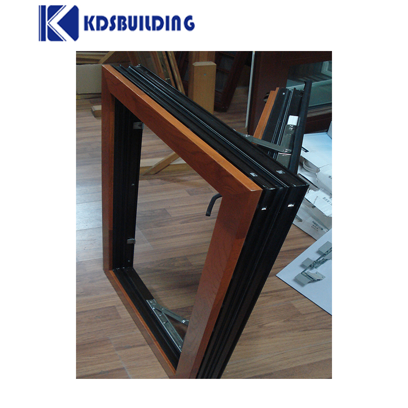 KDSBuilding American style aluminium clad wood window top sales wangli casement windows