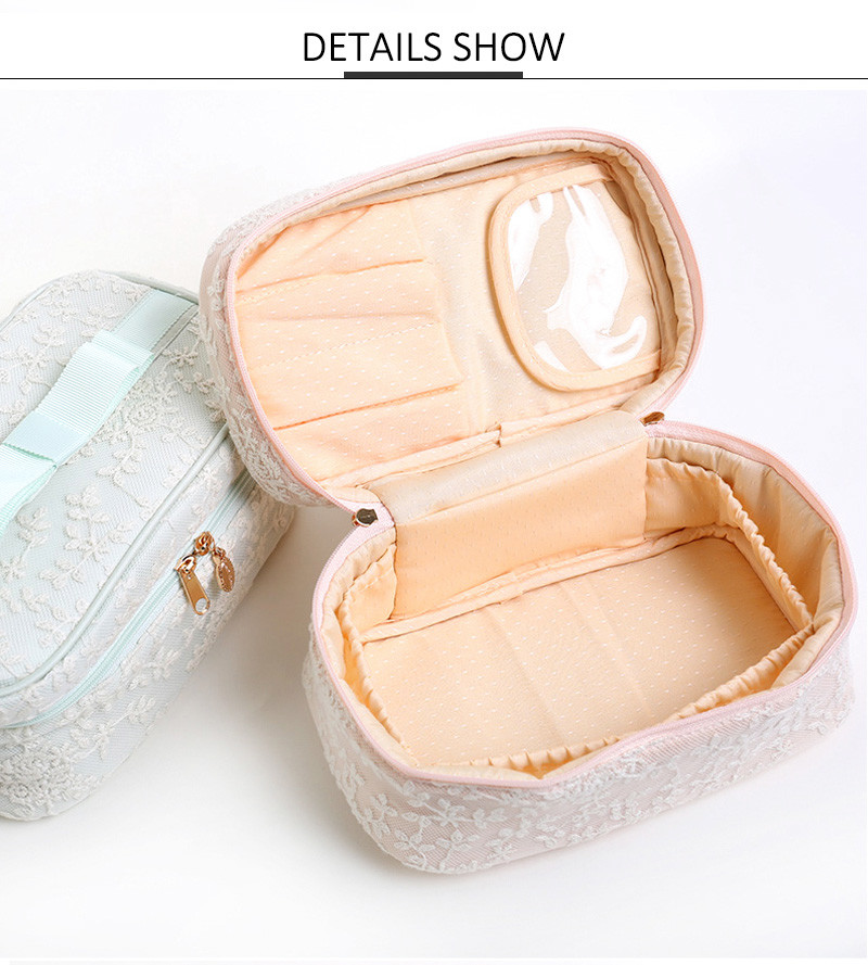 uxury Lace Cylinder Bucket Make Up Artist Case Travel Foldable