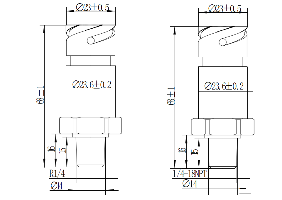 Air Compressor Industrial Pressure Sensor Impact Resistance Oem Pressure Transmitter
