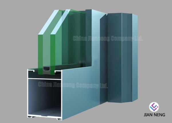 6063 Series Aluminium Sliding Door Profiles , Mill Finish Aluminium Glass