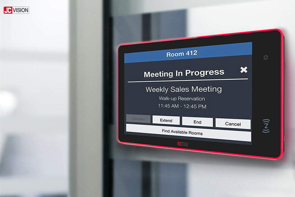 RJ45 Room Scheduling Touch Screen , IPS Screen Conference Room Availability Display 10Inch