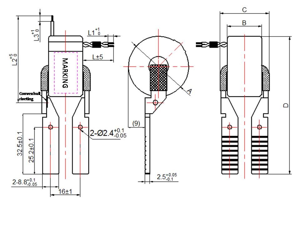 DC Immunity Miniature Single Phase Busbar Type Current Transformer
