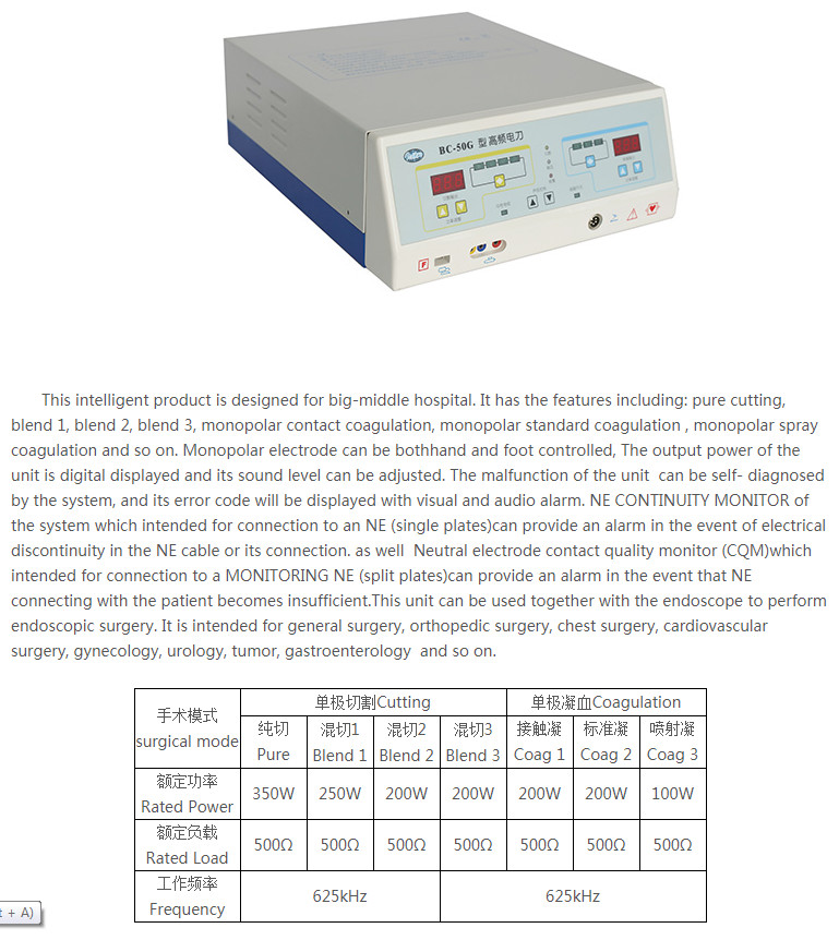Scalpel Electrosurgery System Veterinary Electrosurgical Unit