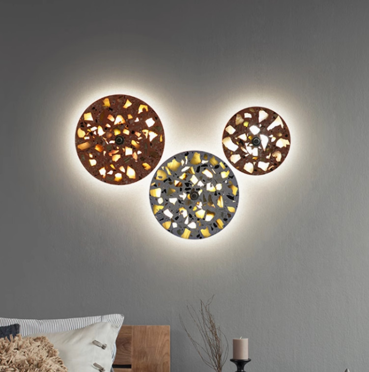 Simple morroco lighting marble bulb wall lamp for home decoration