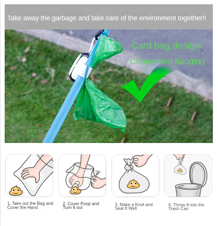 OEM ODM White Dog Poop Bag Dispenser Adjustable Dog Poop Bag Holder