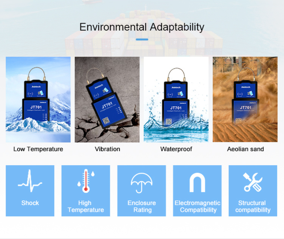 JT701D Smart Waterproof GPS Tracking Padlock with Real-time GPS Positioning Remote Unlocking and Temperature Sensors
