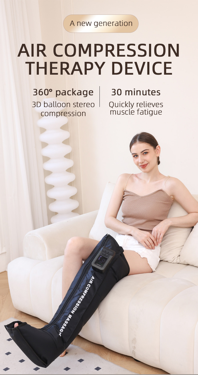Full Leg Air Compression Calf Massager 5 Chamber 12V DC Sports Recovery