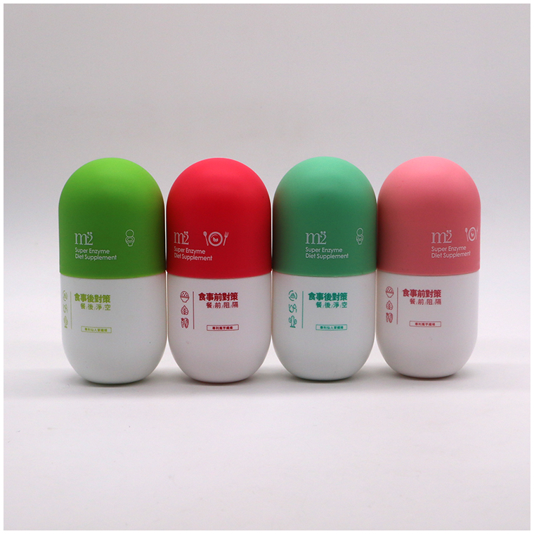 120ml/130ml/180ml HDPE Capsule Shaped Plastic Bottle for Dietary Nutrition Supplement