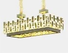 Round Modern LED Smoke Grey Crystal Chandelier E14 Electroplated Thickened Ceiling Plate
