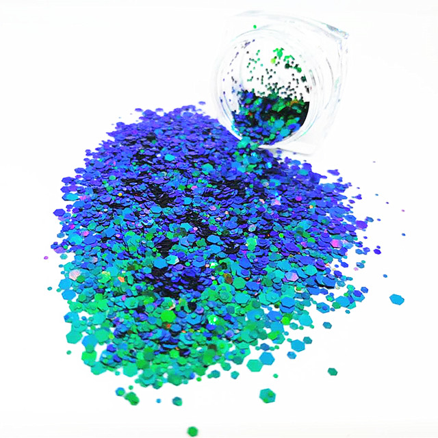 Get the Perfect Eye Makeup Look with Excellent Nail Art Effect Chameleon Flakes