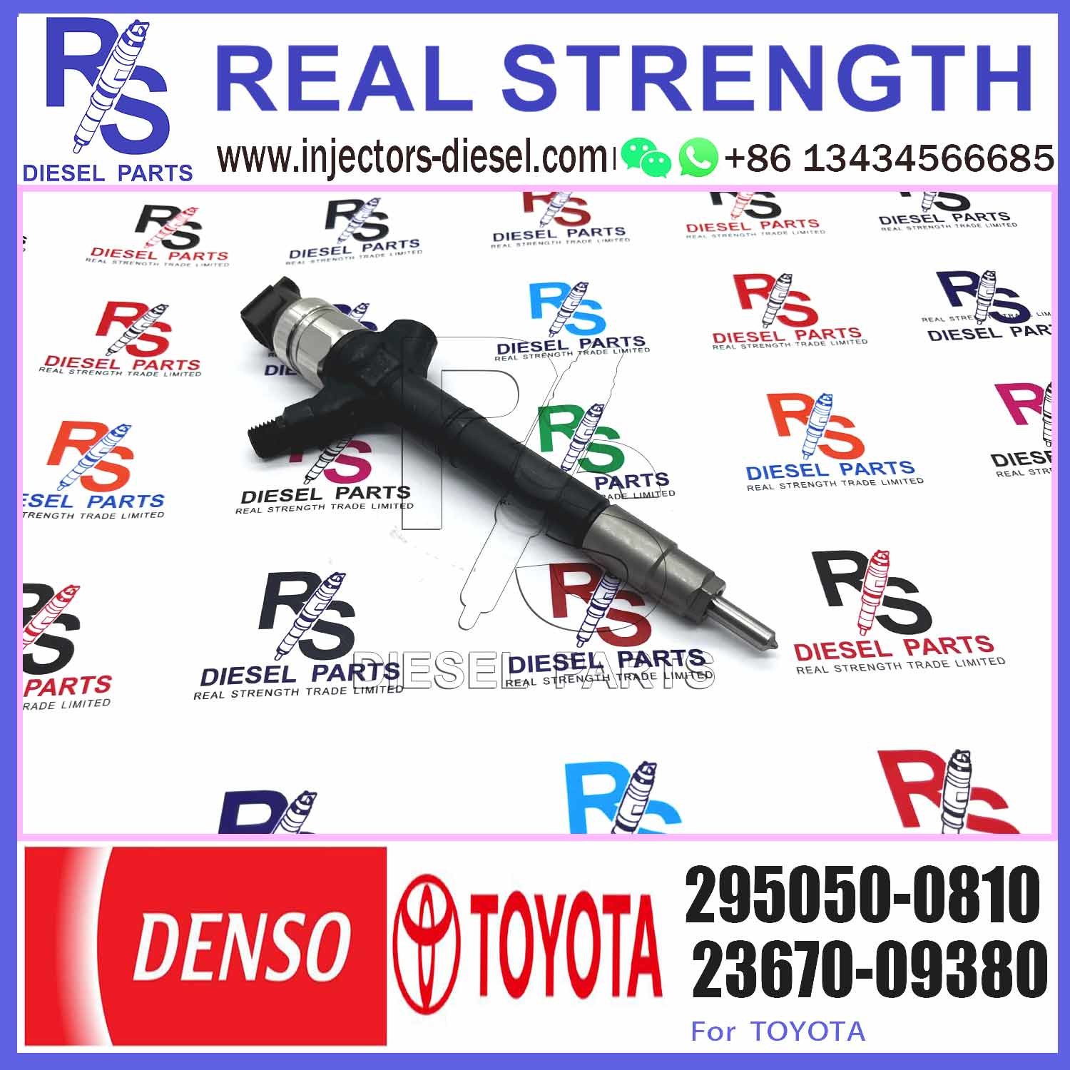 Diesel Common Rail Fuel Injector 23670-0L110 295050-0810 for Densos Toyota 2KD FTV Engine