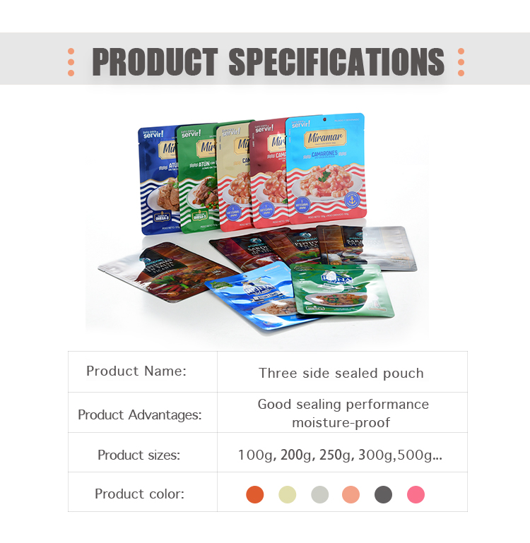 ROHS Soup Pouch Eco Friendly Vacuum Packaging 3 Side Seal For Ready To Eat Food